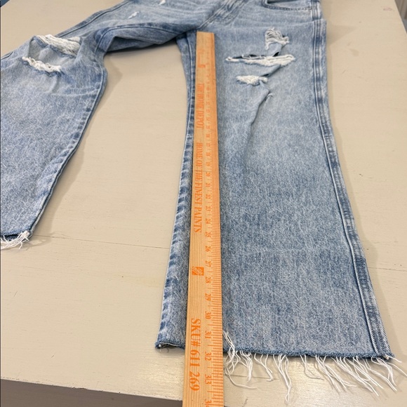 Veronica Beard Dylan Full Length Straight High Rise Pebble Stone Size 28 - Picture 12 of 13